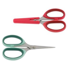 img 1 attached to 🍼 Parent Must-Have: Baby Food Scissors 2 Pack with Covers - Safety Stainless Steel Shears for Bite-Sized and Safe Meals - Portable for Babies & Toddlers Feeding (Meats, Fruits, and Vegetables)
