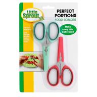 🍼 parent must-have: baby food scissors 2 pack with covers - safety stainless steel shears for bite-sized and safe meals - portable for babies & toddlers feeding (meats, fruits, and vegetables) logo
