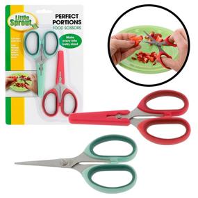 img 3 attached to 🍼 Parent Must-Have: Baby Food Scissors 2 Pack with Covers - Safety Stainless Steel Shears for Bite-Sized and Safe Meals - Portable for Babies & Toddlers Feeding (Meats, Fruits, and Vegetables)
