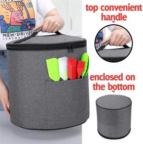img 2 attached to 🍲 Luxja 8 Quart Instant Pot Dust Cover (Bottom-Enclosed), Zipper Closure with Accessories Pockets, Gray (Large) - Patent Pending, Enhanced SEO