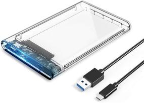 img 4 attached to 💻 Внешний корпус ORICO 2,5 дюйма 6 Гбит/с SATA в USB C 3.1 Gen2 - Бесинструментальный прозрачный адаптер жестких дисков для HDD/SSD 7/9,5 мм - Поддерживает UASP, до 4 ТБ - Совместим с Samsung, Xbox, PS4, маршрутизаторами - 2139C3-CR