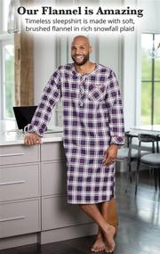 img 2 attached to PajamaGram Green Blue Plaid Sleepshirt Men's Clothing for Sleep & Lounge