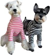 👕 killua dog shirt: premium 100% cotton long sleeve striped dog clothes for autumn and winter логотип