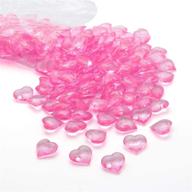 💎 enhance your décor with royal imports acrylic heart gem ice crystal rocks - perfect for vase fillers, party table scatter, wedding décor, photography, crafts - 3 lb pink logo