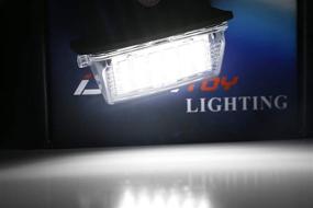 img 1 attached to 🚗 Комплект освещения номерного знака iJDMTOY OEM-Fit Full LED для Toyota Camry Highlander Prius C Avalon Yaris, белый LED-ксенон, 18-SMD Powered