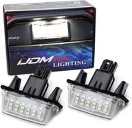 🚗 комплект освещения номерного знака ijdmtoy oem-fit full led для toyota camry highlander prius c avalon yaris, белый led-ксенон, 18-smd powered логотип