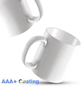 img 3 attached to White Sublimation Blank Coffee Mugs Set with Coasters - DIY Porcelain 11oz Ceramic Cups for Tea, Coffee, and Chocolate