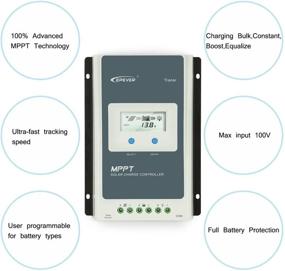 img 1 attached to 🔌 Эффективный солнечный контроллер заряда EPEVER 40A MPPT 12V 24V Auto - максимизируйте выработку возобновляемой энергии со 40 амперным отрицательным заземлением, входом 100 В, поддержкой свинцово-кислотных и литиевых аккумуляторов, настройкой времени работы нагрузки.