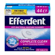 💧 таблетки для очистки дентурного протеза efferdent: полная чистка для фиксаторов и зубных протезов (44 таблетки) логотип