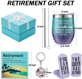 img 3 attached to 2021 Retirement Gifts for Women – Hilarious Wine Gift Basket for Retiring Friends, Bosses, Coworkers, Educators, Nurses, Mothers, and Grandmothers – Amusing Retired Wine Tumbler, Socks, Coaster, Keychain