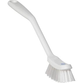 img 4 attached to Vikan 42875 Coarse/Fine Sweep Dish Brush, White, 11 Inch, Polypropylene with Polyester Bristle