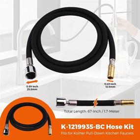 img 3 attached to 🚰 Kohler Pull-Down Kitchen Faucet Hose Kit - 67-Inch Bright Chrome Replacement Part (K-1219935-BC & K-1304674-BC)