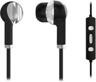 black ktc aluminum ear buds with in-line controls for iphone/ipad/ipod - koss il200k logo
