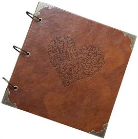 img 4 attached to GnD Heart-Shaped Leather Scrapbook: Ideal DIY Photo Album & Wedding Guest Book+