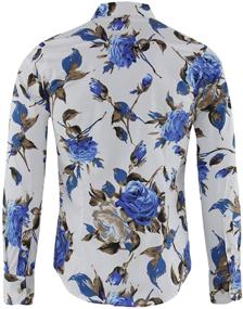 img 1 attached to 👔 Stylish Men's Clothing: Discover our Printed Sleeve Button Shirts Collection