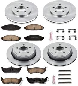 img 1 attached to 🔧 Power Stop KOE1365 Автоспециализированный комплект тормозных дисков и керамических накладок OE для передней и задней замены.