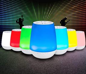 img 4 attached to Lumasound Bluetooth Speaker with LED Lights - Rechargeable & Portable - 1600 LED Light Colors - Smart Phone Controlled & Wireless
