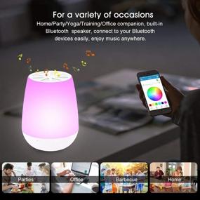 img 1 attached to Lumasound Bluetooth Speaker with LED Lights - Rechargeable & Portable - 1600 LED Light Colors - Smart Phone Controlled & Wireless