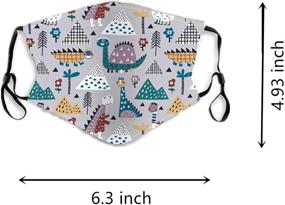 img 2 attached to 👧 5PCS Kids Face Bandanas with Adjustable Ear Loops, Breathable & Reusable, Includes Filters