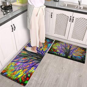 img 3 attached to QIYI Floor Comfort Mats - Set of 2 Kitchen Rugs
