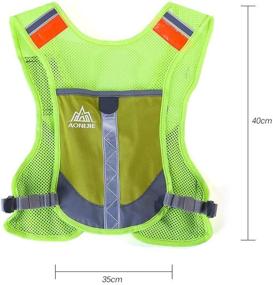 img 2 attached to Reflective Running Vest Hydration Backpack with 2 Pack 8.45oz Water Bottles - 🏃 Ideal for Night Walking, Running, Cycling, and Marathons - for Outdoor Men and Women