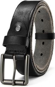 img 4 attached to Genuine Leather Belts YOETEY Casual Men's Accessories