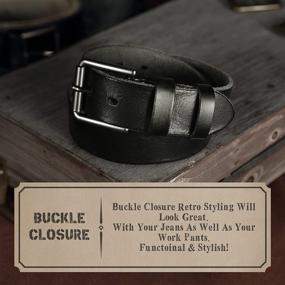 img 2 attached to Genuine Leather Belts YOETEY Casual Men's Accessories