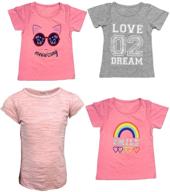 👚 5-pack space dye t-shirts for girls - miss popular girls' clothing logo