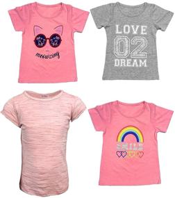 img 2 attached to 👚 5-Pack Space Dye T-Shirts for Girls - Miss Popular Girls' Clothing