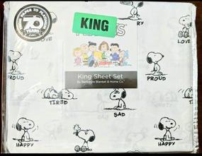 img 4 attached to Snoopy King Size Sheet Set