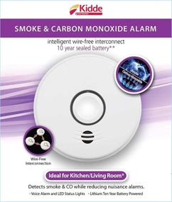 img 3 attached to Interconnect Lithium Battery Powered Kidde Smoke & Carbon Monoxide Detector with Voice Alert - Combination Smoke & CO Alarm