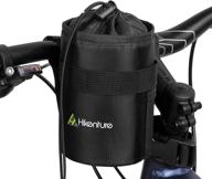 🚲 hikenture bike water bottle holder bag - waterproof cup holder bike bag - insulated water bottle carrier with side pockets & straps - tear-resistant drink holder for bicycles, motorcycles, pushchairs, and wheelchairs logo