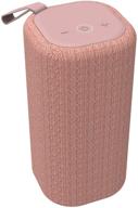 10w output power trefan fabric wireless tws speaker with built-in mic (pink) – portable bluetooth speaker logo