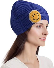 img 1 attached to Stretchy Warm Thick Soft Winter Hats for Unisex - REENLOON Beanie Hats: Slouchy Knit Skull Cap