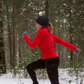 img 1 attached to 🧣 Stay Cozy and Stylish with our 3-Piece Women's Ponytail Hat: Winter Warm Ski Hat, Outdoor Fleece Skull Cap