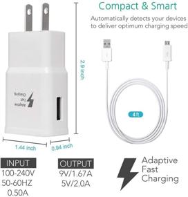 img 3 attached to 🔌 Набор зарядного устройства Samsung Adaptive Fast Charger для Galaxy S7/S6/Note5 - Комплект True Digital Fast Charge USB 2.0 (белый)