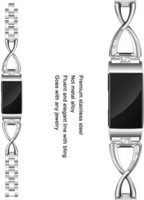 img 2 attached to Совместимые запасные браслеты с ринестонами для Hopply