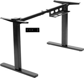 img 4 attached to 💻 VIVO Electric Stand Up Desk Frame: Single Motor Adjustable Base for 40-75 inch Table Tops with Memory Controller - Black