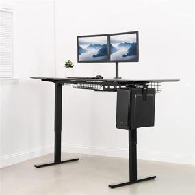 img 3 attached to 💻 VIVO Electric Stand Up Desk Frame: Single Motor Adjustable Base for 40-75 inch Table Tops with Memory Controller - Black