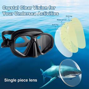 img 2 attached to Amconsure Kids Snorkel Set: Dry Top Snorkel Mask for Scuba Diving and Snorkeling with Anti-fog Glass, Anti-leak Snorkel Gear, and 180° Panoramic View – Perfect for Youth and Junior Swimmers!