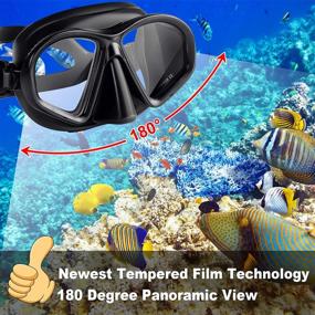 img 3 attached to Amconsure Kids Snorkel Set: Dry Top Snorkel Mask for Scuba Diving and Snorkeling with Anti-fog Glass, Anti-leak Snorkel Gear, and 180° Panoramic View – Perfect for Youth and Junior Swimmers!