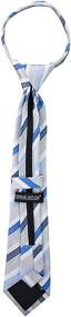 img 2 attached to 👔 Striped Woven Zipper Tie for Boys by Spring Notion