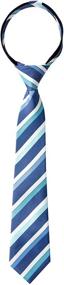 img 4 attached to 👔 Striped Woven Zipper Tie for Boys by Spring Notion