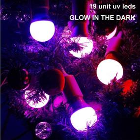 img 1 attached to 🔮 GLW Black Light Bulbs 9W 8 Pack A19 E26 LED Blacklight Bulb 385-400nm UVA for Blacklight Party, Glow in The Dark, Body Paint, Neon Glow