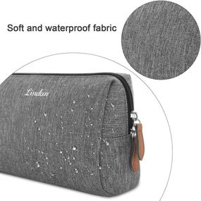 img 1 attached to 💄 Grey Makeup Pouch Cosmetic Bag for Traveling Women: Stylish Toiletry To-Go Bag