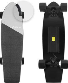 img 4 attached to Jizmo H2S Electric Skateboard - 28” | Top Speed of 12mph | Range up to 7.5 Miles | Portable for Adults Beginners | 4 Speed Level Options | 7 Layer Canadian Maple Deck | UL Certified | Black