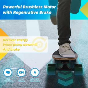 img 1 attached to Jizmo H2S Electric Skateboard - 28” | Top Speed of 12mph | Range up to 7.5 Miles | Portable for Adults Beginners | 4 Speed Level Options | 7 Layer Canadian Maple Deck | UL Certified | Black