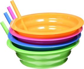 img 4 attached to 🌈 Vibrantly-Colored Arrow Plastic Bowl Assortment: Functional and Stylish