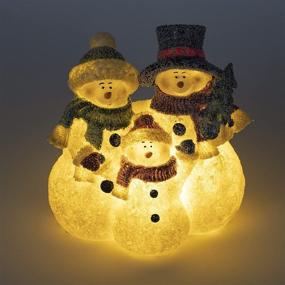 img 2 attached to 🎅 Glowing Snowman Family LED Christmas Decoration Light by VP Home: Enhance Your Holiday Décor with a Magical Illumination