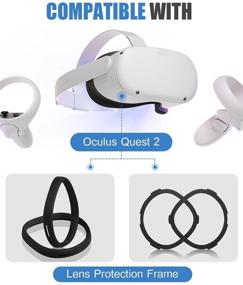 img 3 attached to 🔒 Черное кольцо AkoaDa против царапин для Oculus Quest 2 - Защита линз от миопических очков, предотвращение царапин на линзах VR-гарнитуры - Совместимо с Oculus Quest 2